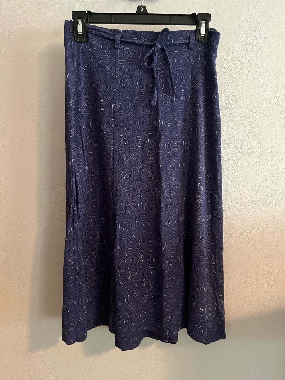 Vintage Swirl Print Drawstring Skirt